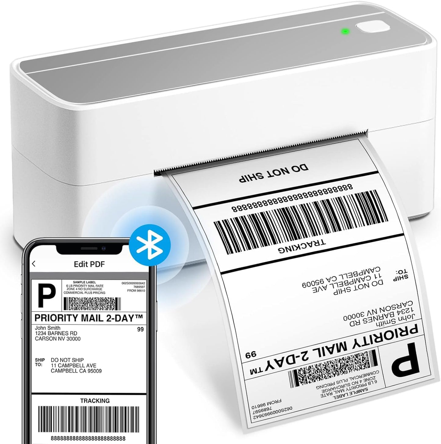 ASprink Thermal Shipping Address Labels, 4x6, 250 Roll/Pack, Compatible with MUNBYN, Rollo, and Other Thermal Printers BPA Free Materials