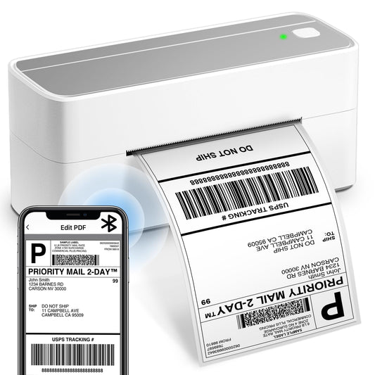 ASprink Bluetooth Thermal Label Printer - Labeling Device 4 x 6 Label Printer - Print with One Click on Phone, Commercial Thermal Label Printer, Compatible with Zalando, Otto, DHL