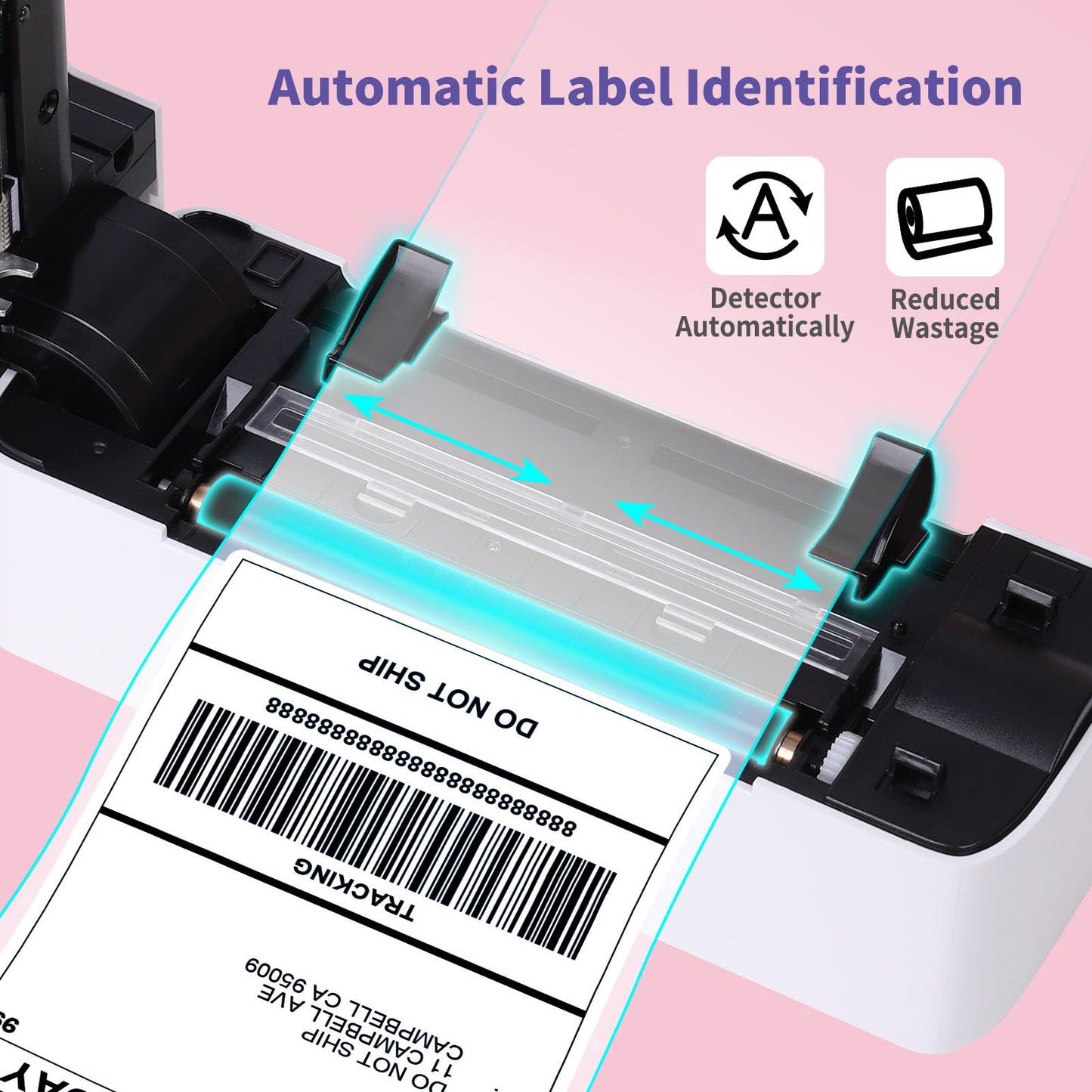 ASprink Bluetooth Shipping Label Printer 4x6 - Wireless Thermal Label Printer for Shipping Packages - Desktop Label Printer for Small Business, Compatible with Chromebook, iPhone, UPS, Shopify